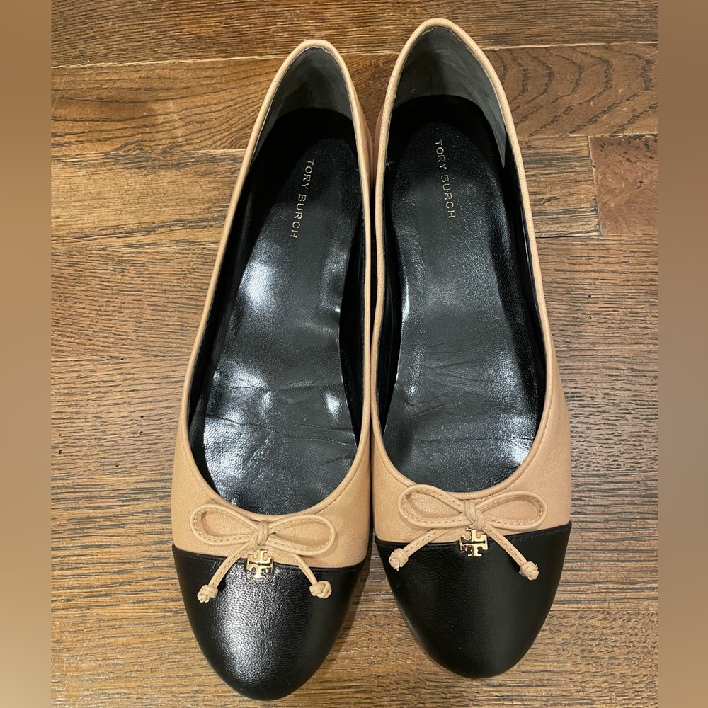 EUC Tory Burch Cap Toe Ballet Flat, Size 8.5